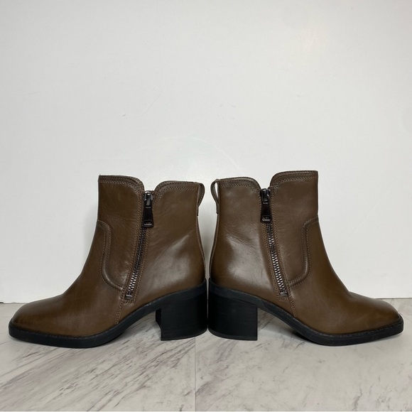 New! Naturalizer Emmy Brown Leather Square Toe Bootie 7W - Picture 7 of 15